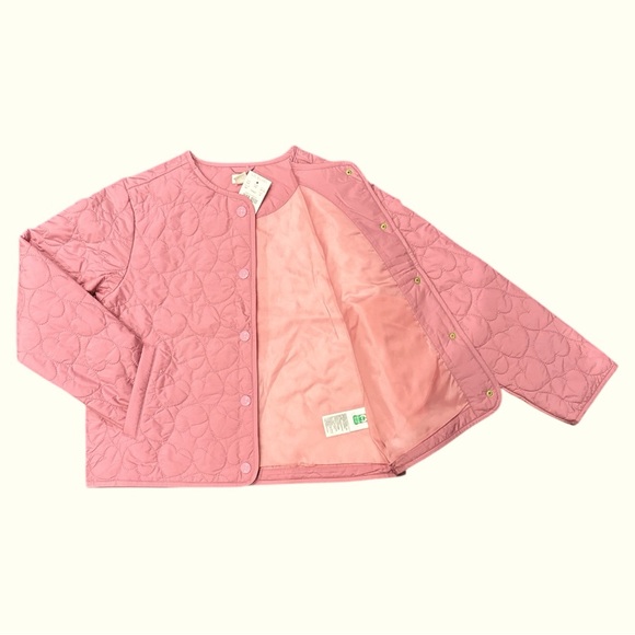 💕Crewcuts by J. Crew girls’ quilted heart jacket pink M 8 9 NEW NWT💕 - Picture 3 of 5